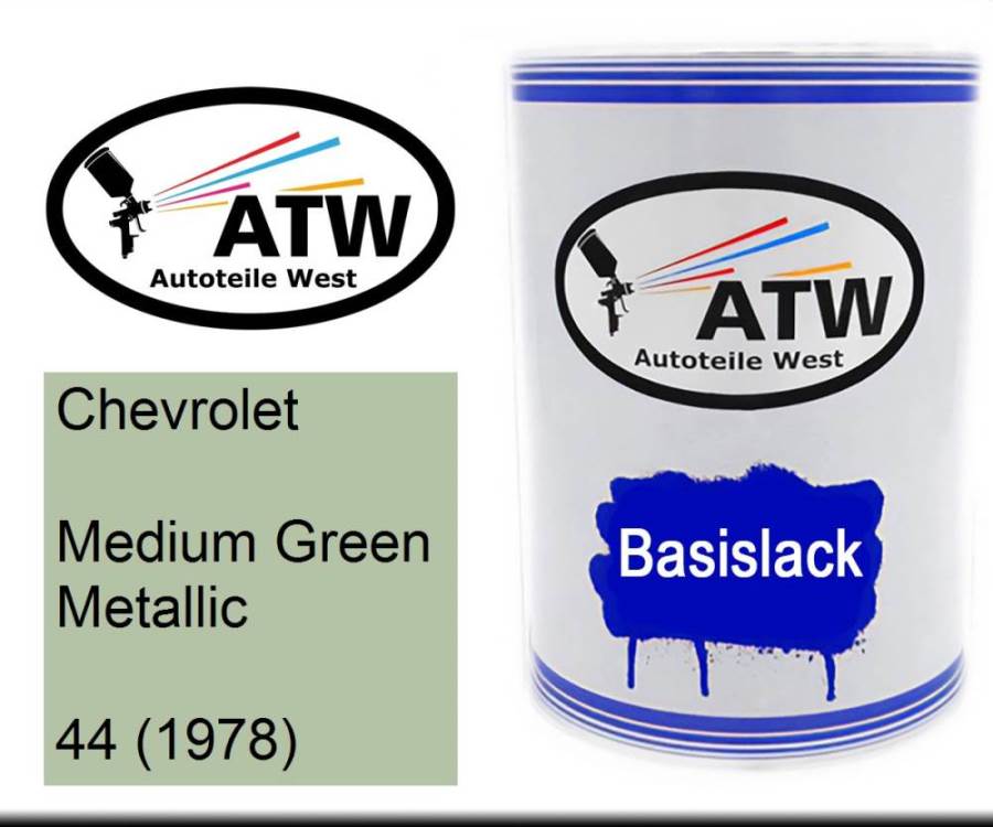 Chevrolet, Medium Green Metallic, 44 (1978): 500ml Lackdose, von ATW Autoteile West.